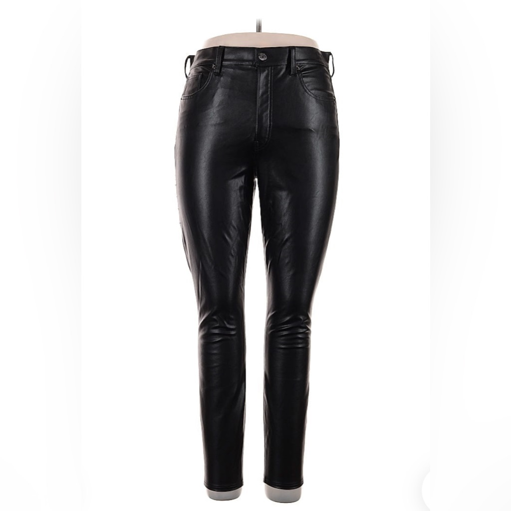 Veronica Beard Faux Stretch Leather Skinny Jeans 14. Like New